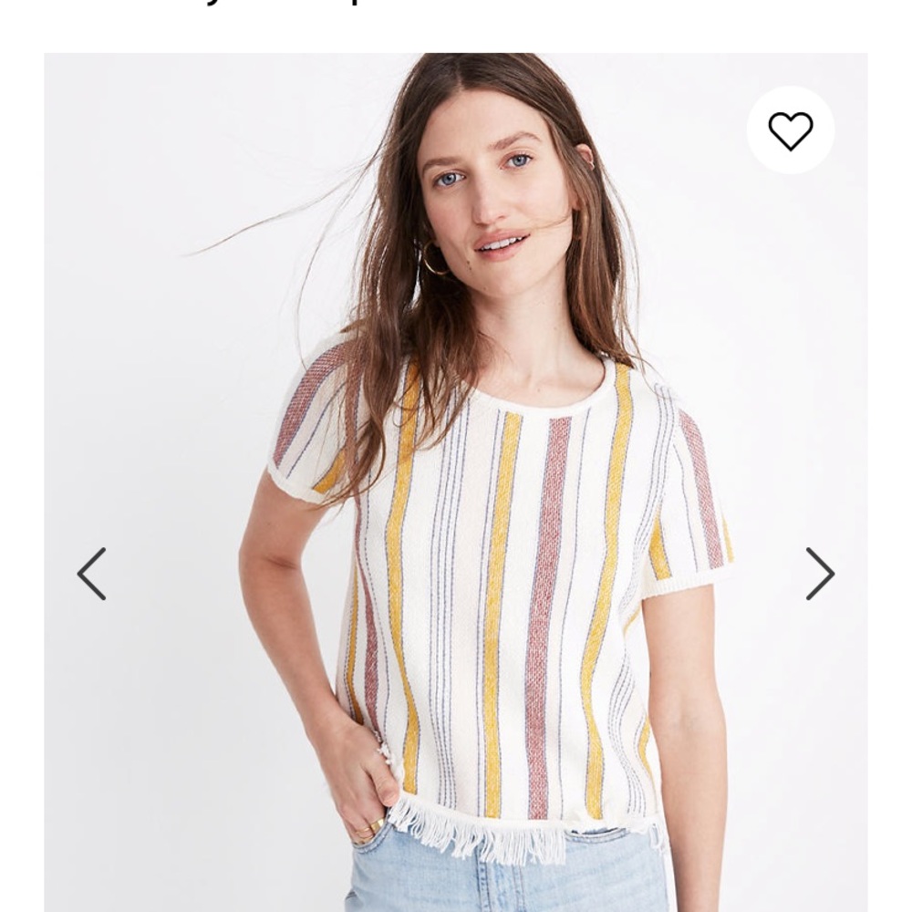 NWOT Madewell Blakey striped sweater tee